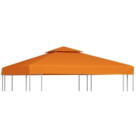 Recouvrement de remplacement d'auvent 310 g/m² Orange 3x3 m vidaXL