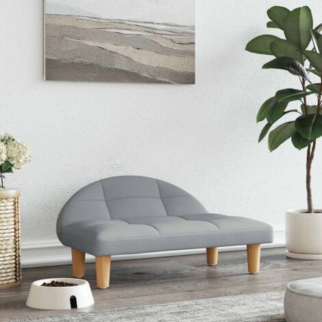 Lit pour chien gris clair 70x52x30 cm tissu vidaXL