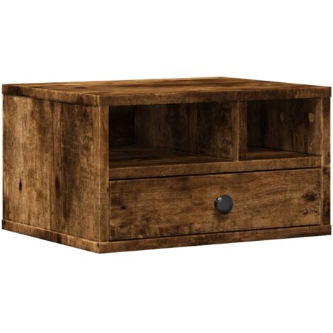 Support d'imprimante chêne fumé 40x32x22,5 cm bois d'ingénierie vidaXL