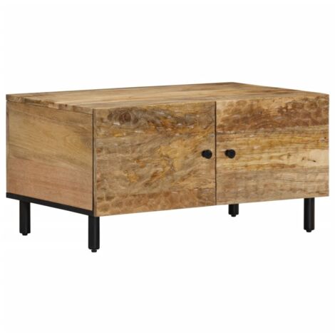 Table basse 80x50x40 cm bois de manguier massif vidaXL (1/5)