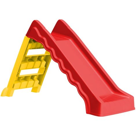 GOPLUS Toboggan 6 En 1 Intérieur/Extérieur – Panier Basket, Télescope, Cachette – 1-3 Ans – Rose