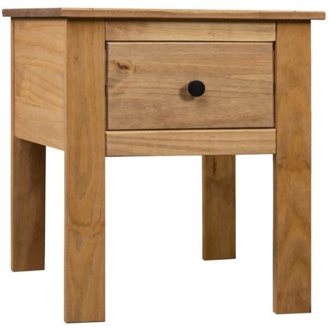 Vidaxl – Table de chevet en pin massif 46x40x57 cm – 1 tiroir – Style moderne – Idéal pour rangement dans chambre ou salon