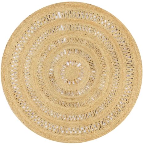 Vidaxl – Tapis en jute tressé fait main 150 cm – Texture naturelle – Résistant et durable – Pour salon et chambre – Fabrication artisanale unique