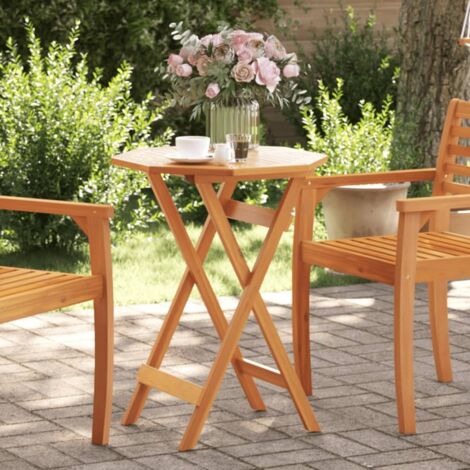Table pliable de jardin Ø60x75 cm bois d'acacia massif vidaXL