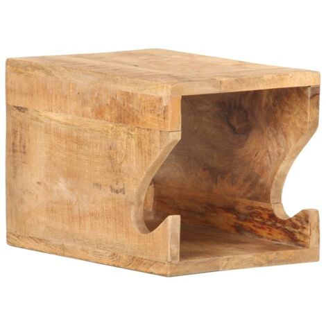 Vidaxl – Support mural pour 2 vélos – Bois de manguier massif brut – Dimensions 35x25x25 cm – Pour barres transversales droites