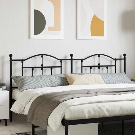 Tête de lit métal noir 200 cm vidaXL (1/5)