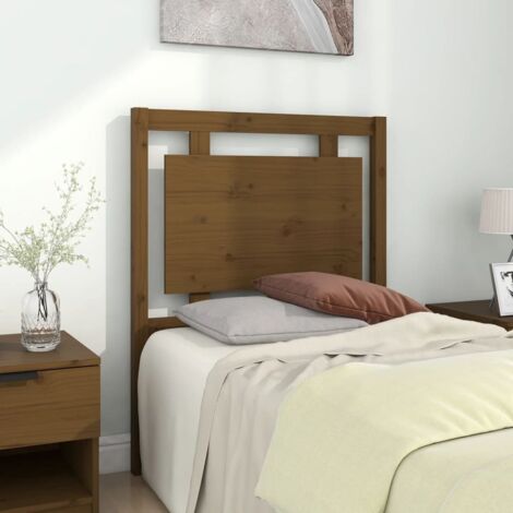 Tête de lit Marron miel 80,5x4x100 cm Bois massif de pin vidaXL (1/5)