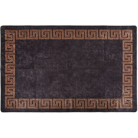 vidaXL Rug Washable 160x230 cm Black and Gold (1/5)