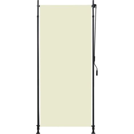 Vidaxl – Store banne roulant d'extérieur 100 x 270 cm – Tissu 100% polyester avec revêtement PA – Hauteur réglable 225 à 275 cm – Système à manivelle