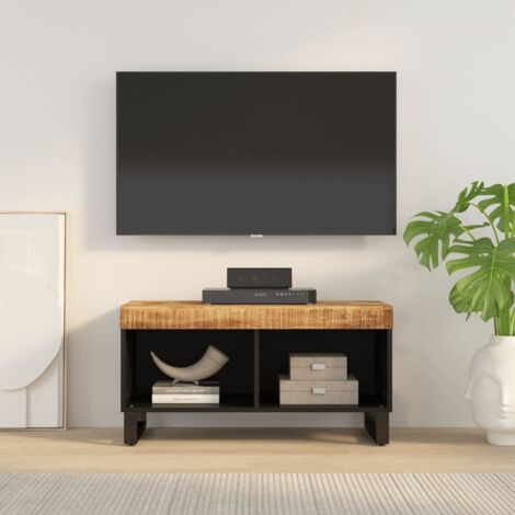 Meuble TV 85x33x43,5 cm bois massif de manguier vidaXL (1/5)