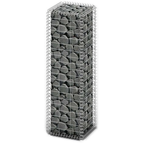 Vidaxl – Panier de gabion avec couvercle en acier galvanisé 100x30x30 cm – Grande capacité de charge 1400 kg/m³ – Montage simple et rapide (1/6)
