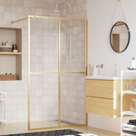 Vidaxl – Paroi de douche en verre ESG transparent 118x195 cm – Cadre aluminium ajustable – Résistance aux éclaboussures – Facile à nettoyer