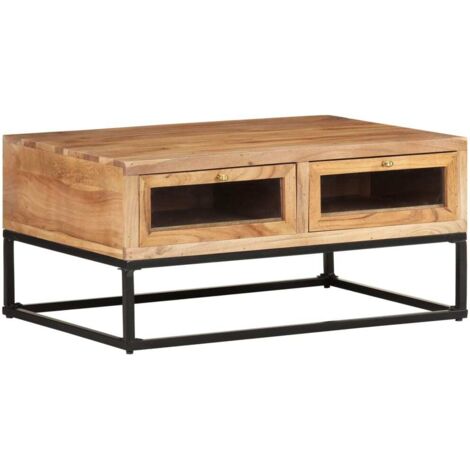 Table basse 90x60x40 cm Bois d'acacia massif  vidaXL (1/5)