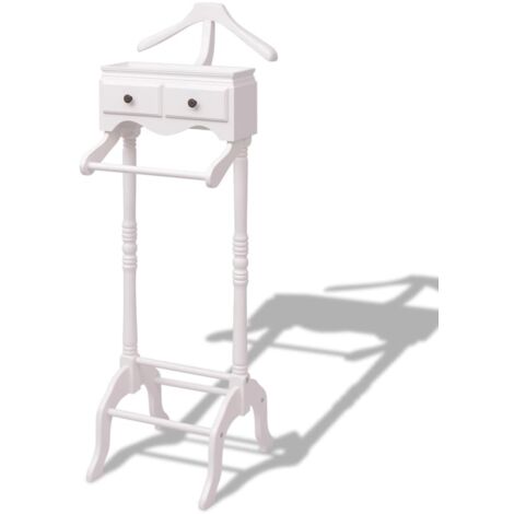 Vidaxl – Portant à vêtements avec armoire en pinède et MDF – 2 tiroirs – Dimensions 45 x 28,5 x 125 cm – Pour rangement optimisé