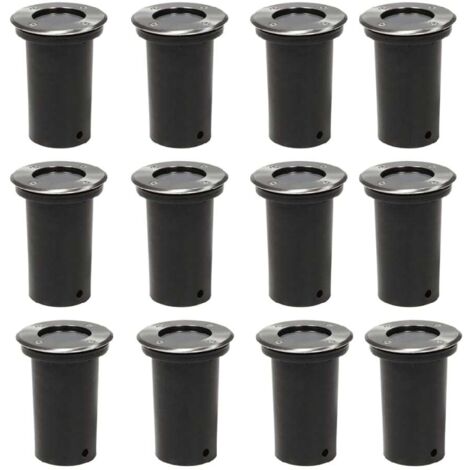 Vidaxl – Lot de 12 spots encastrables au sol extérieur – IP67 – Aluminium et verre trempé – 220-240V – Pour éclairage jardin et terrasse