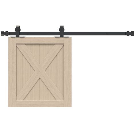 Kit de porte d'armoire coulissante 91 cm acier au carbone vidaXL