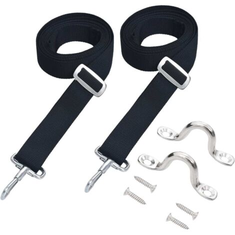 Sangles de toit bimini 2 pcs Tissu et acier inoxydable vidaXL
