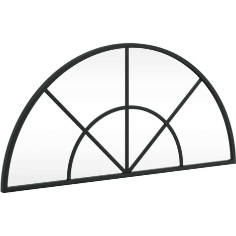 Miroir mural noir 60x30 cm arche fer vidaXL