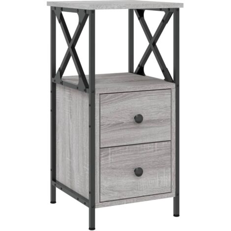 Table de chevet sonoma gris 34x35,5x70 cm bois d'ingénierie vidaXL (1/5)