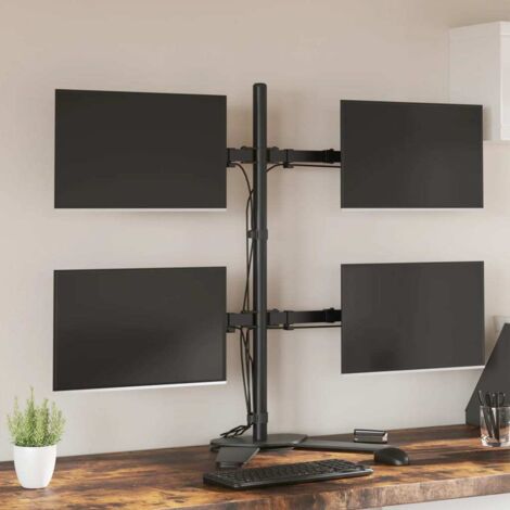 Support de moniteur noir acier VESA 75/100 mm vidaXL (1/6)