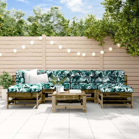 Salon de jardin 7 pcs bois de pin imprégné vidaXL (1/5)