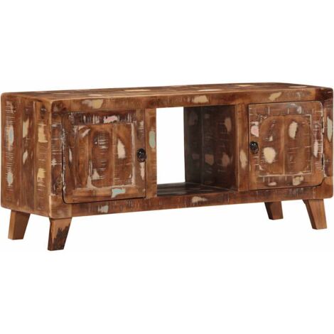 Meuble TV 105x46x32 cm Bois massif de récupération vidaXL (1/5)