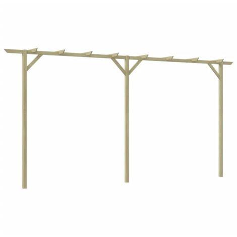 Vidaxl – Pergola en bois de pin imprégné 400 x 40 x 205 cm – Résistante à la pourriture – Assemblage rapide – Support pour plantes grimpantes (1/10)