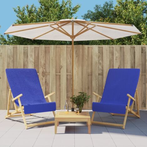 Serviettes de plage 2 pcs bleu royal 60x135 cm tissu 400 GSM vidaXL