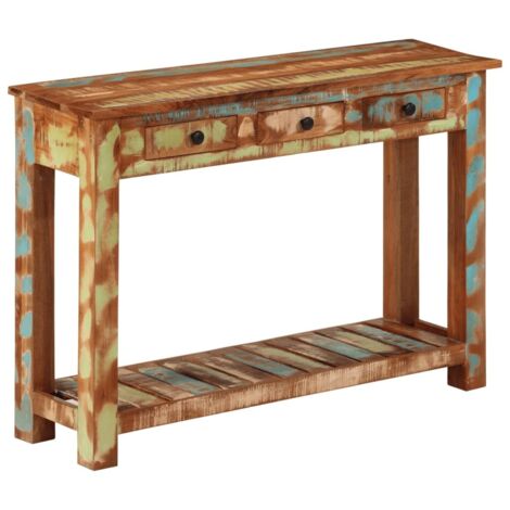 Table console 110x30x76 cm Bois massif de récupération vidaXL
