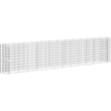 vidaXL Gabion Raised Bed Galvanised Iron 470x50x100 cm