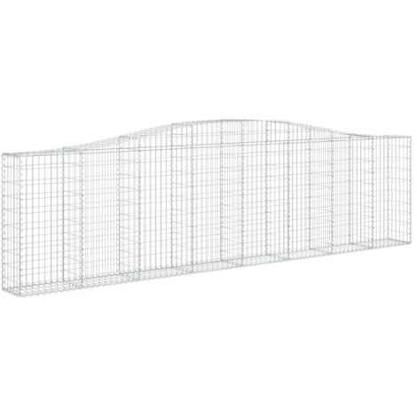vidaXL Arched Gabion Basket 400x30x100/120 cm Galvanised Iron (1/5)