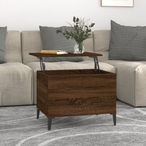 Table basse Chêne marron 60x44,5x45 cm Bois d'ingénierie vidaXL