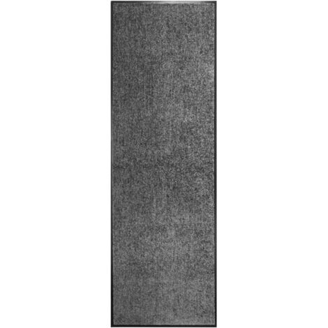 Vidaxl – Paillasson lavable anthracite 60x180 cm – Support PVC antidérapant – Absorbant 2,5 L/m² – Pour intérieur et extérieur