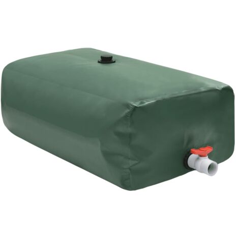 Vidaxl – Récupérateur d'eau de pluie pliable 1500 L – PVC résistant aux déchirures – Dimensions 180x120x70 cm – Avec robinet et connecteur