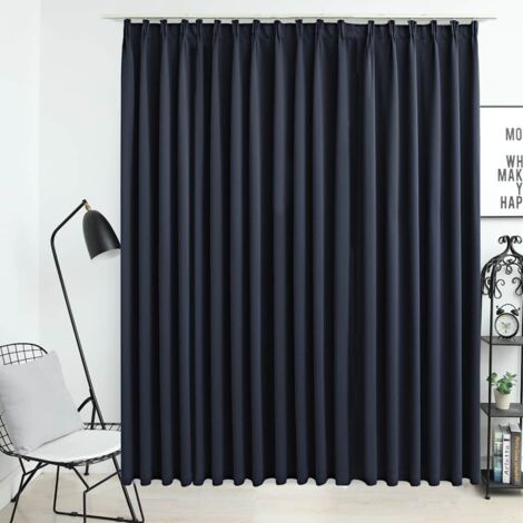 Vidaxl – Rideau occultant 290x245 cm – Polyester 100 % – Crochets métalliques – Pour salon, chambre ou bureau