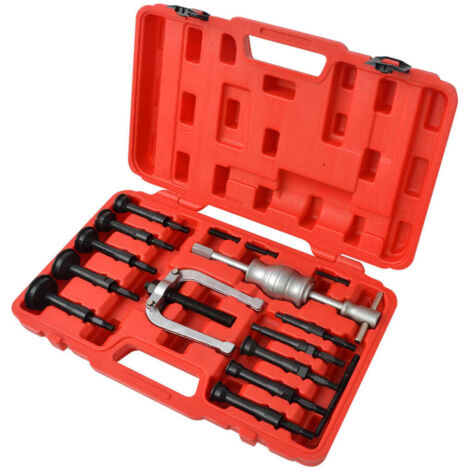 Vidaxl – Kit d'extracteurs de roulements 16 pièces – Acier haute qualité – Pour douilles pilotes et roulements – Boîtier de rangement inclus - vidaXL60082 (1/5)