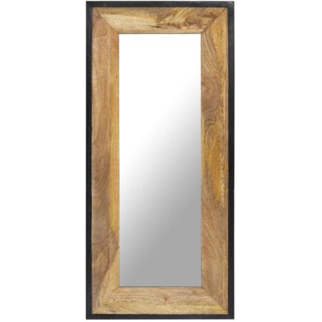 Miroir 110x50 cm Bois de manguier massif vidaXL