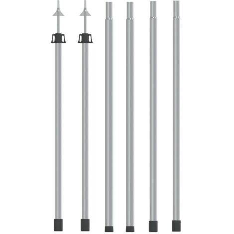 Vidaxl – Mâts télescopiques en aluminium 102-260 cm – Lot de 2 – Tube de 30/25/21 mm – Installation rapide pour bâches et tentes (1/5)