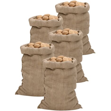 Sacs en jute 5 pcs 60x105 cm 100 % jute 340 g/m² vidaXL