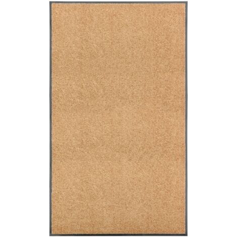 vidaXL Doormat Washable Cream 90x150 cm