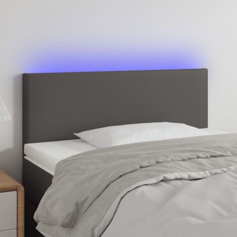 Tête de lit à LED Gris 80x5x78/88 cm Similicuir vidaXL