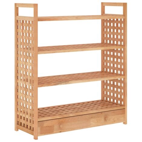 Meuble à chaussures avec tiroir 70x27x81cm Bois massif de noyer vidaXL (1/5)
