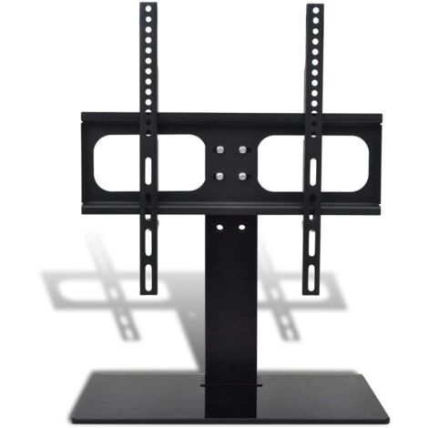 Vidaxl – Support TV sur pied 26-42 pouces – Max VESA 400x400 mm – Acier enduit de poudre et verre trempé – Charge max 30 kg