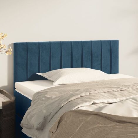 Tête de lit Bleu foncé 100x5x78/88 cm Velours vidaXL (1/5)
