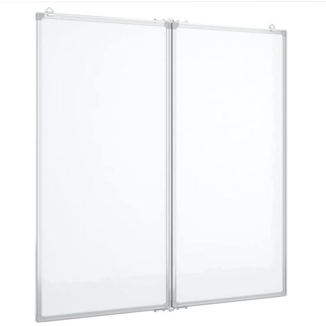 Tableau blanc magnétique pliable 80x80x1,7 cm aluminium vidaXL