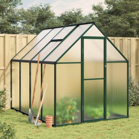 Serre avec cadre de base vert 224x169x195 cm aluminium vidaXL