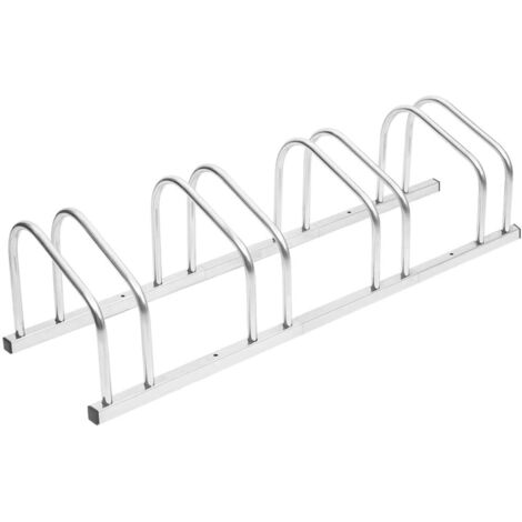 Vidaxl – Porte-vélos pour 4 vélos en acier galvanisé – Charge maximale 100kg – Dimensions 103,5 x 33 x 26 cm – Rangement au sol pour garage