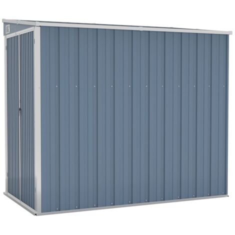 Vidaxl – Abri de jardin mural métal galvanisé 118x194x178 cm – Résistant aux intempéries – Double porte avant – Évacuation automatique de l'eau (1/6)