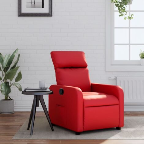Fauteuil inclinable Rouge Similicuir vidaXL (1/7)