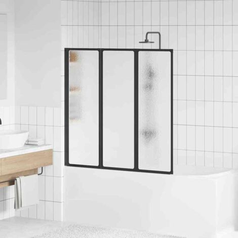 Vidaxl – Paroi de douche pliable noire 120 x 2 x 117 cm – Aluminium durable pour intérieur – Finition dépoli moderne – Design minimaliste - NOIR 120 X